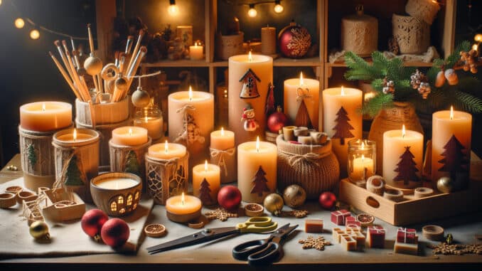 fantasia di candele profumate natalizie - effe