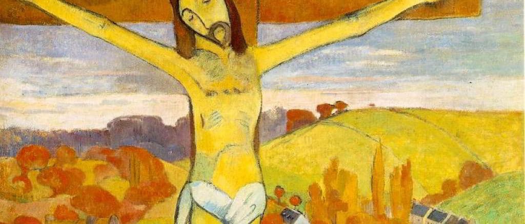 particolare de Il Cristo giallo, opera di Gauguin